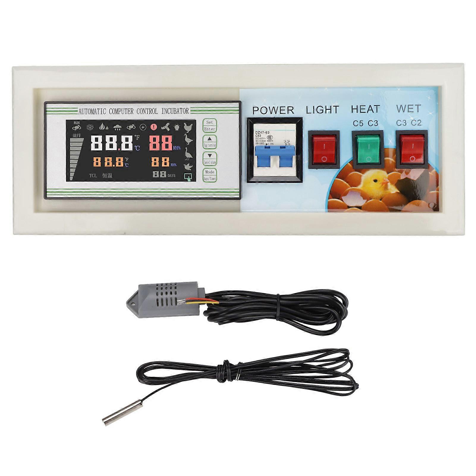 Egg Incubator Controller Y Digital Incubator Controller with Temperature Humidity Sensor Probe 220V