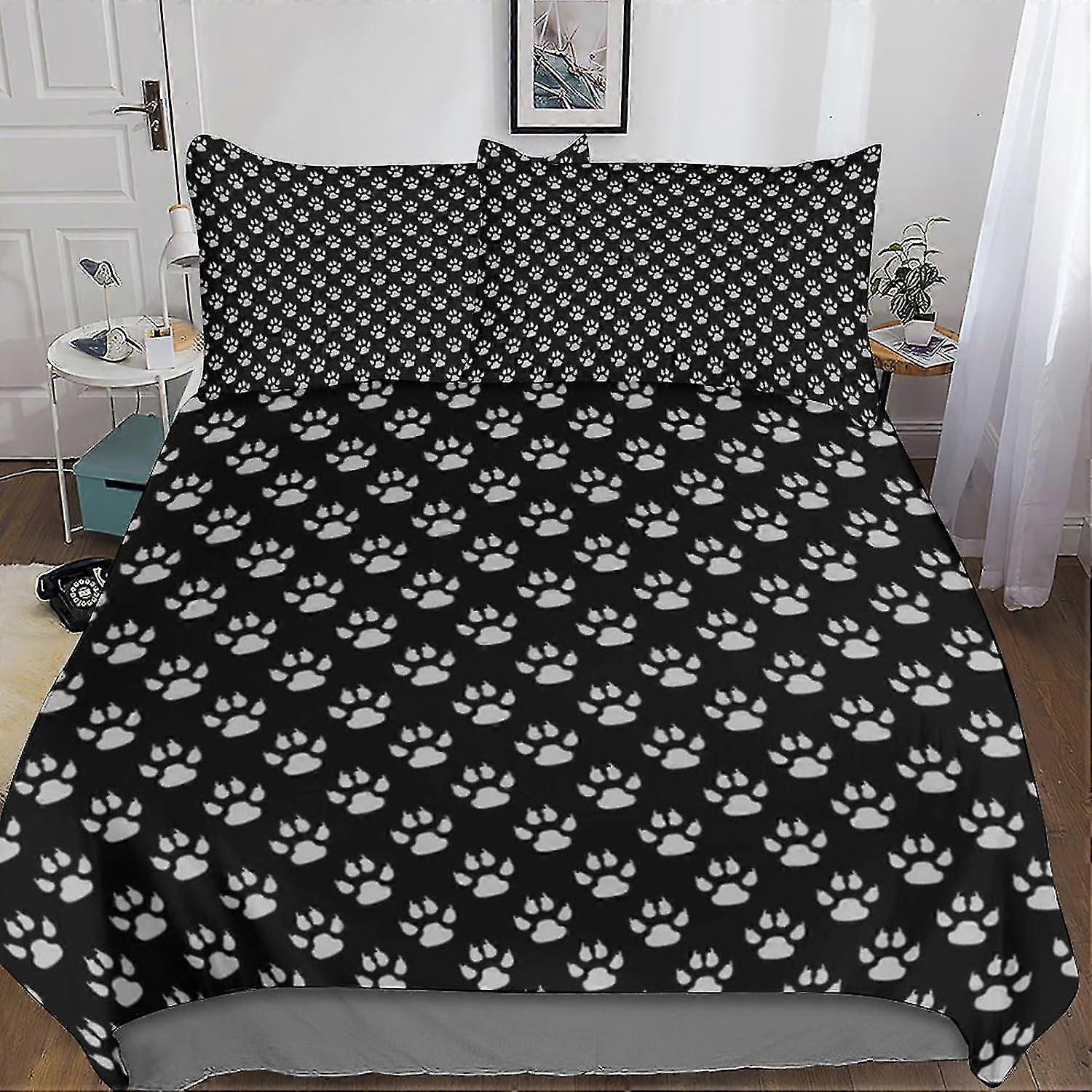 Conjunto de capa de edredão de cama com estampas exóticas Capa de edredom de tartan de microfibra Capa de edredom com impressão 3D com fronhas de 3 peças para crianças e adultos