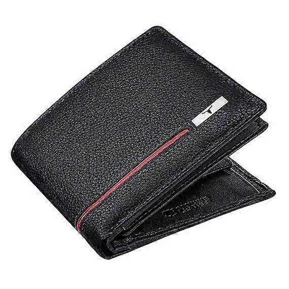 Stag Black/Red Leather Wallet for Men