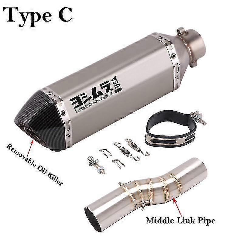 Non-slip Exhaust Tube for Motorcycles, Medium Link Pipe, DB Killer Silencer, Compatible with Certain Brands, 2020 - 2022