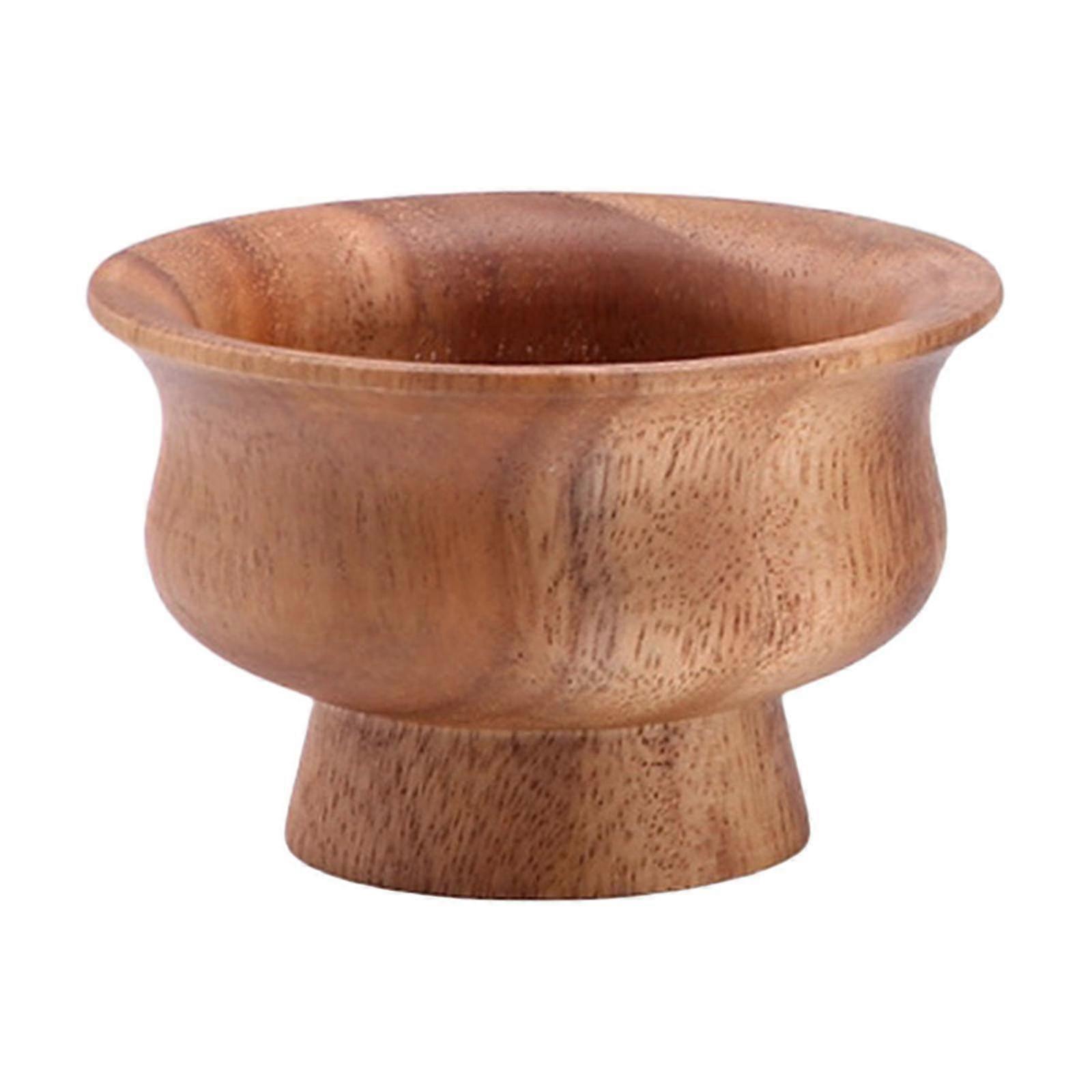 Wooden Footed Bowl for Potpourri, Fruits, and Decorative Use in Living Room