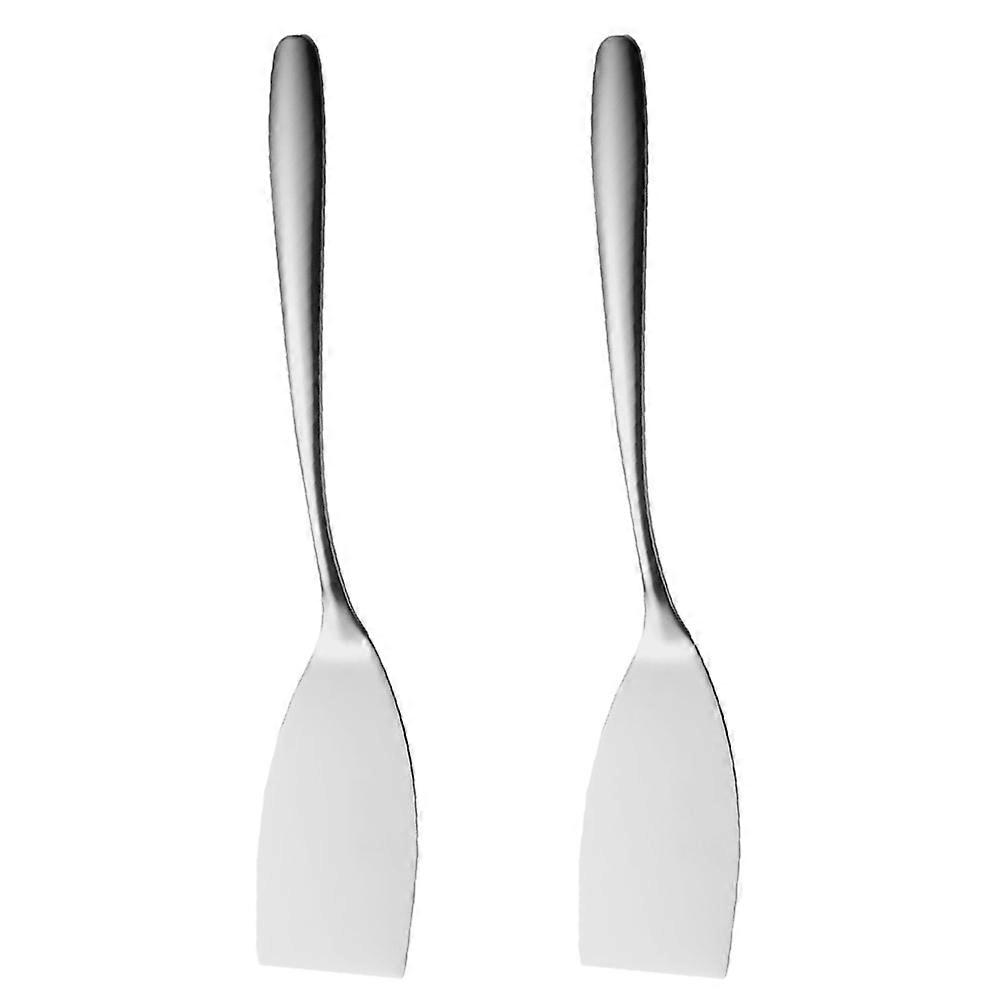 Heat Resistant Spatula Flipper Multipurpose Cooking Spatula 25.30X5.50X1.20CM Silver 2Pack