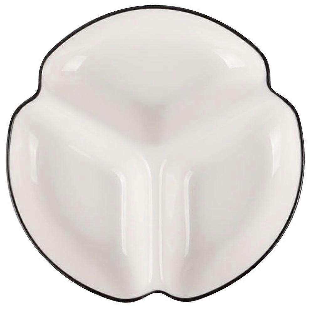 Divided Plate Ceramic Tableware for Home Use Control Dish