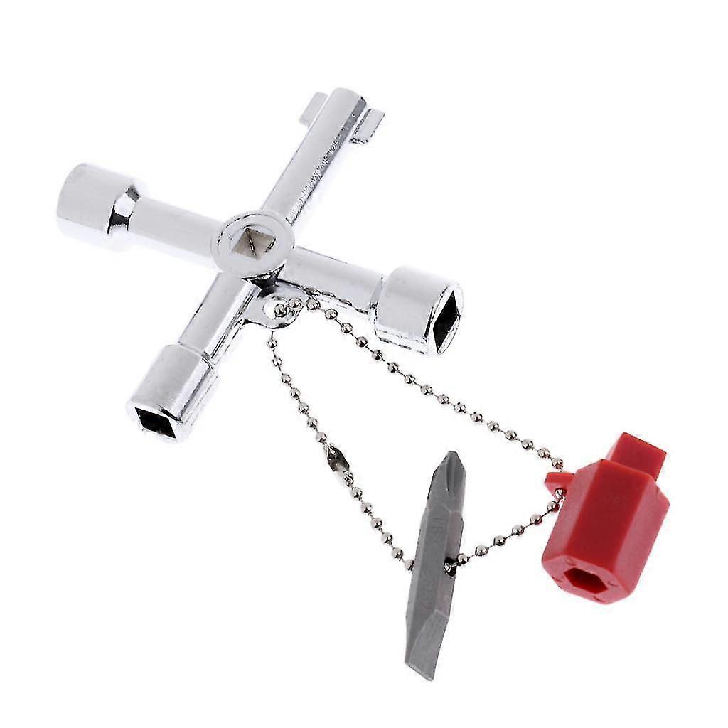 5 în 1 Zinc Cross Switch Key Cheie Pătrat Triunghi Șurubelniță Unelte de mână