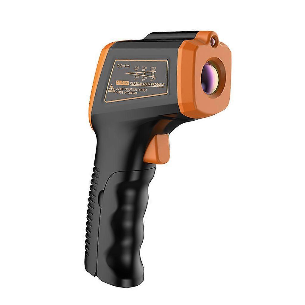 Non-Contact Digital Thermometer Infrared Thermometer with LCD Display - Orange