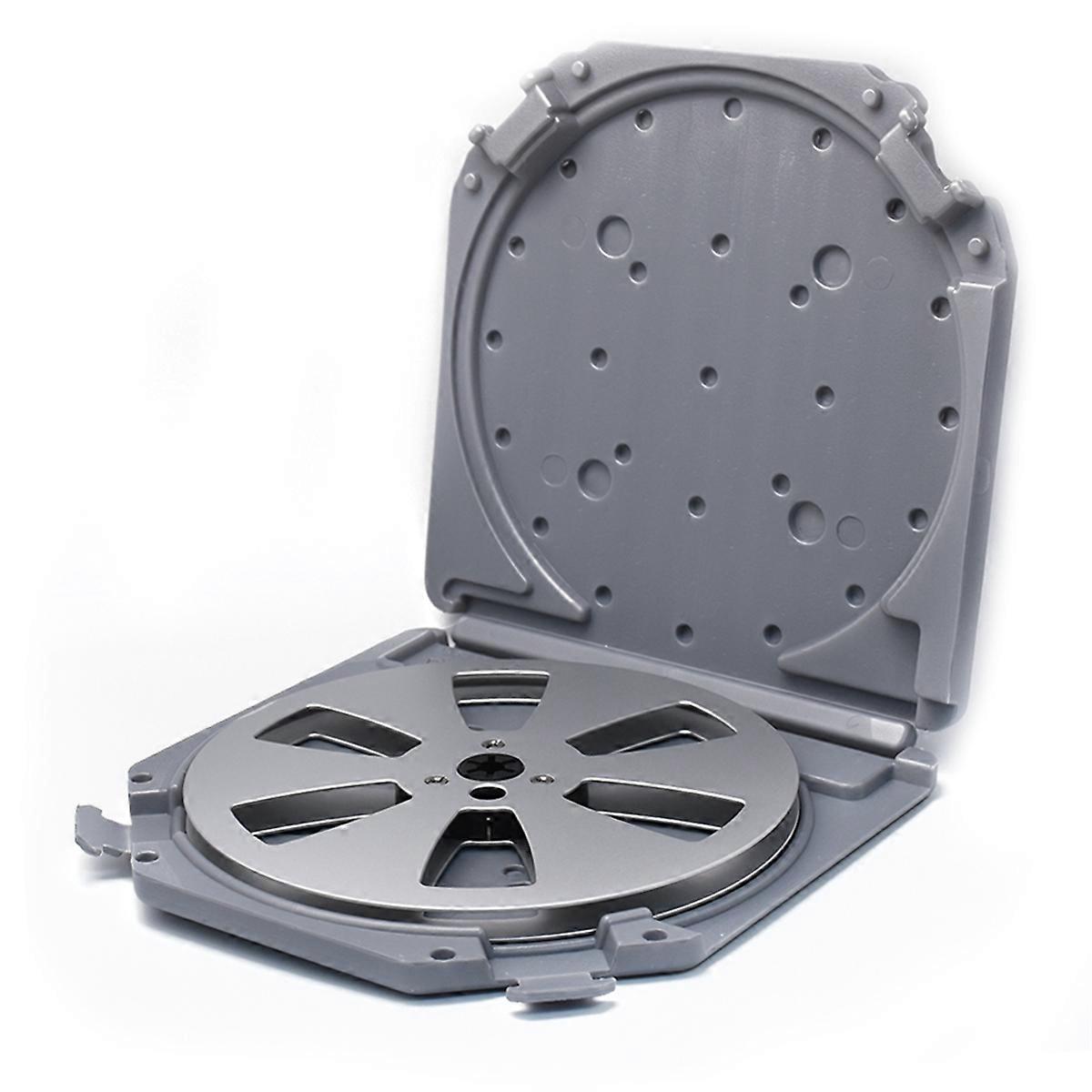 7inch Empty Take Up Reels Storage Box with 6-Hole Empty Takeup Reel Portable Protection Case for 7Inch Sound Tapes A