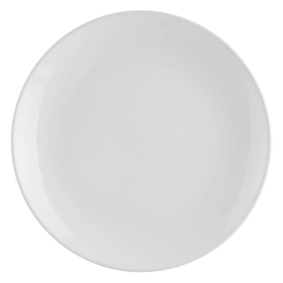 Colorama White Plate 26 cm Diameter Ceramic Dinnerware for Home Kitchen Use