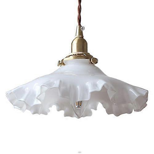 Nordic Style Glass Pendant Light, Petal Shaped Lampshade, E27 Light Source