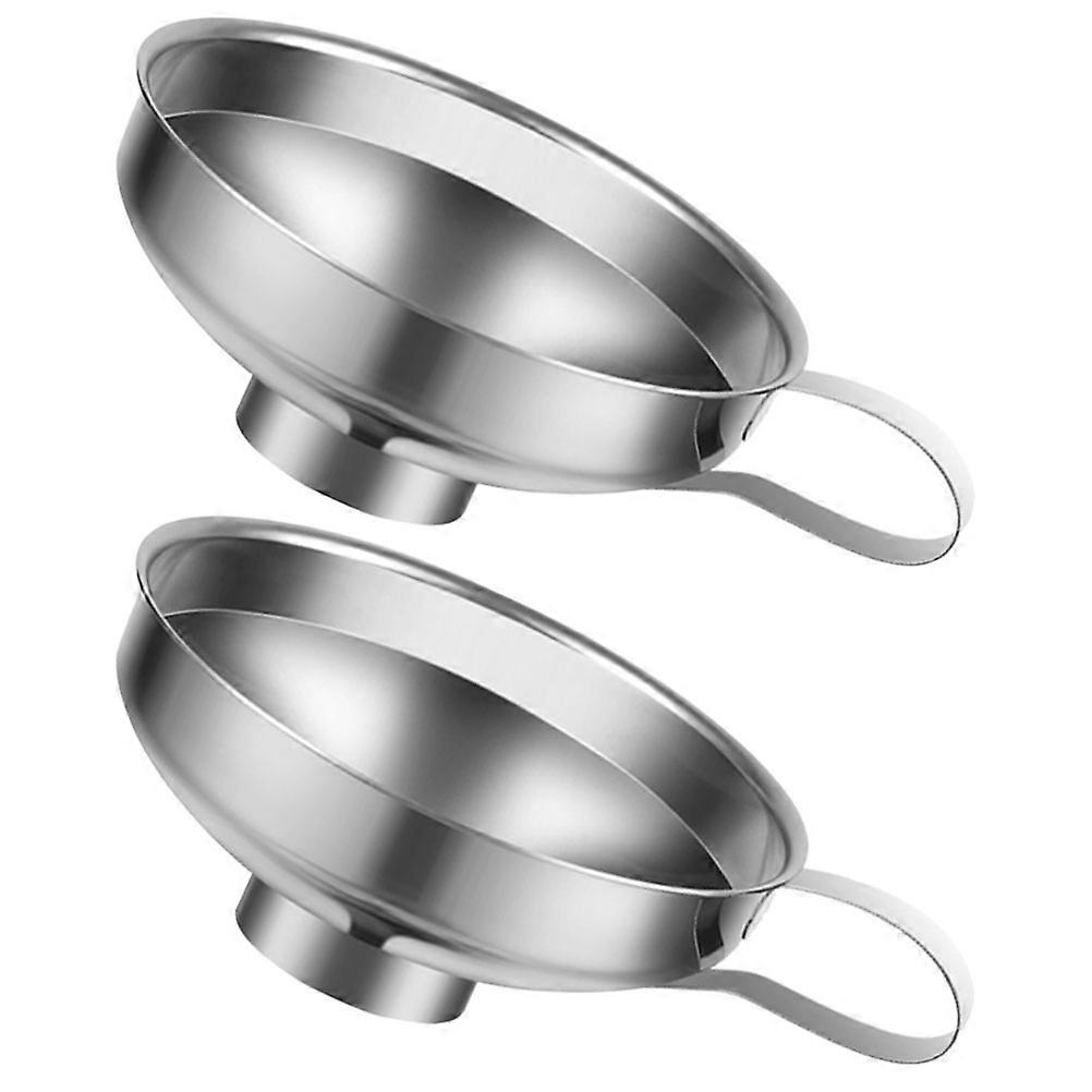 Metal Kitchen Funnel for Beans Salt and Soy Sauce with Rust Resistant Technology 2Pcs