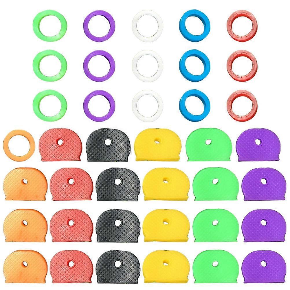 Key Cap Covers Cute Key Caps Protection House Key Assorted Color 2.60X2.00X0.40cm Reusable 48Pcs