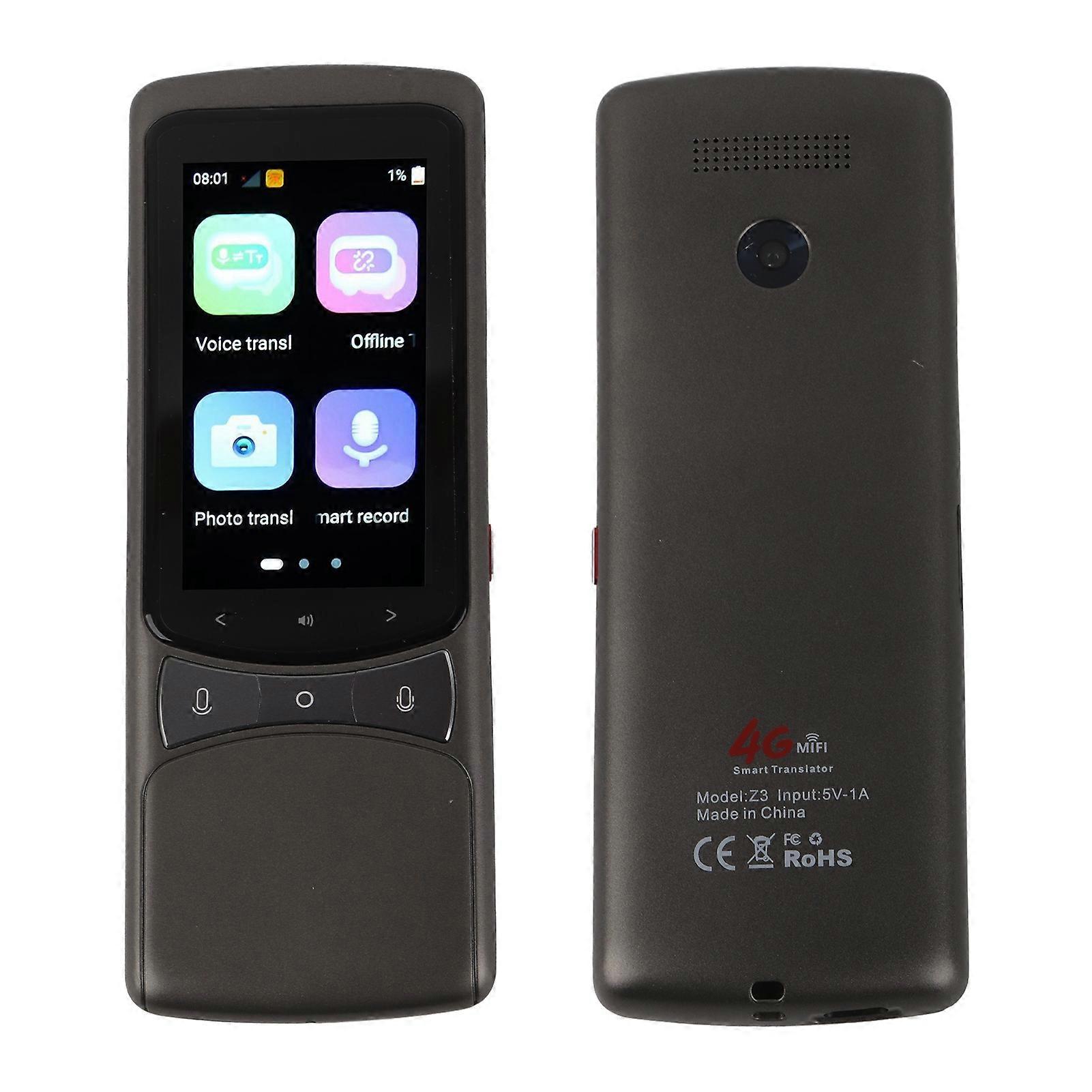 Portable Translator Device Support WiFi 2 Way 134 Languages 1GB And 8GB 3.1in Touch Screen Smart Translator for Travel 