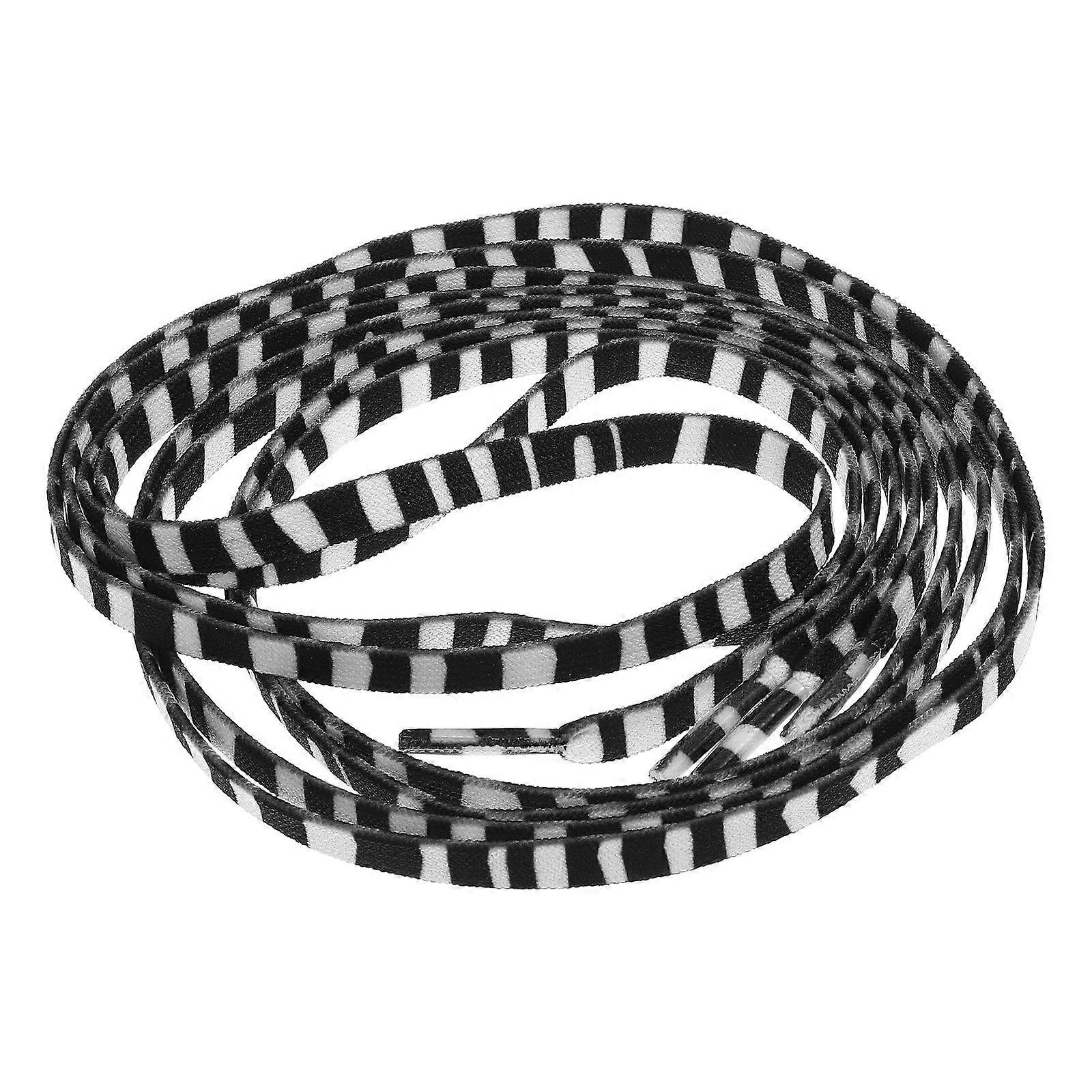 Zebra Pattern Flat Elastic Shoelaces Replacement for Sneakers, Sport Shoes, Trainers, and Canvas Footwear – Durable, High Strength, Wear Resistant