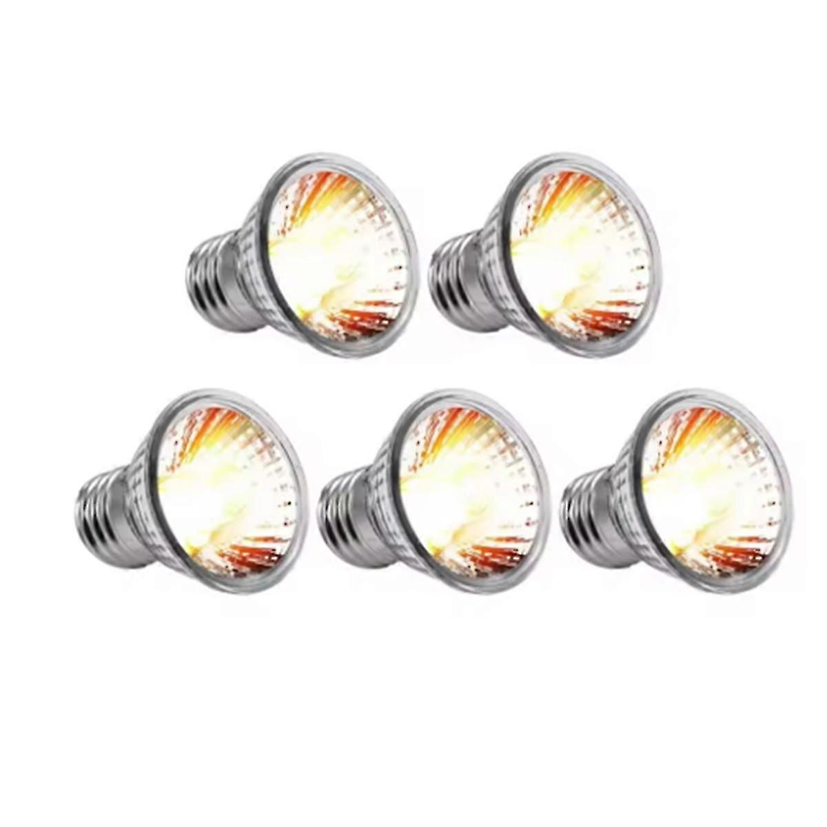 5PCS UVA+UVB Reptile Heating Light Bulb Basking UV Light Bulbs