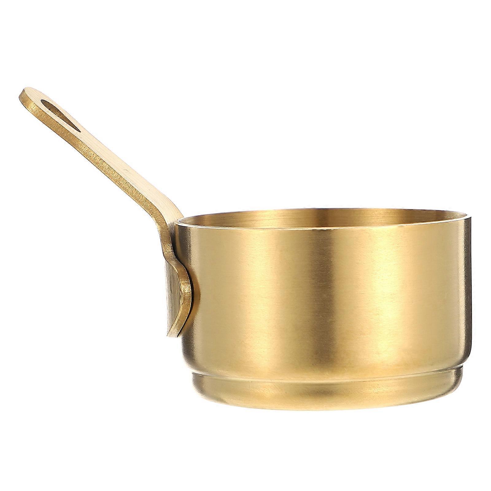 حامل صلصة ذهبي من الفولاذ المقاوم للصدأ مثالي للاستخدام اليومي وتزيين الطاولة بقطر 3.5 بوصة