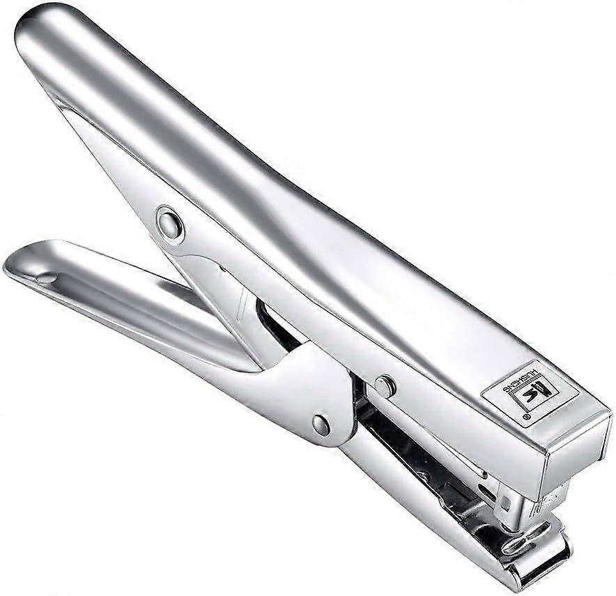 Heavy-duty stapler, 20 pages capacity, handheld office stapler, 1000 staplers , silver