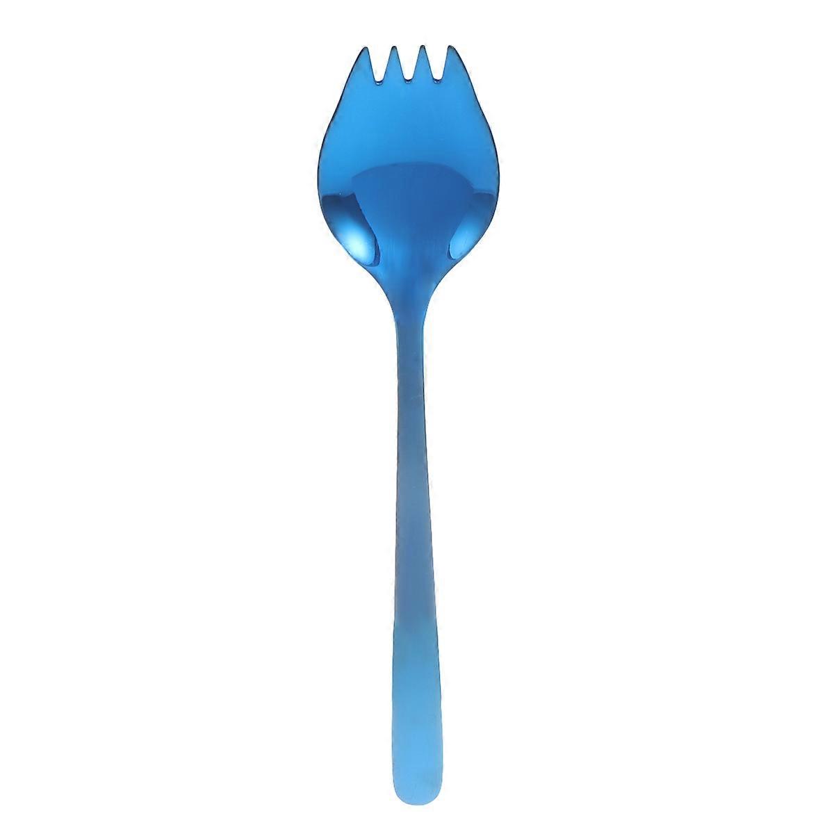 Kitchen Stainless Fork Heavy Duty Spoon Fork Combo For Household Use Blue 8.3×1.8×0.4In Eating Utensil 1Pack