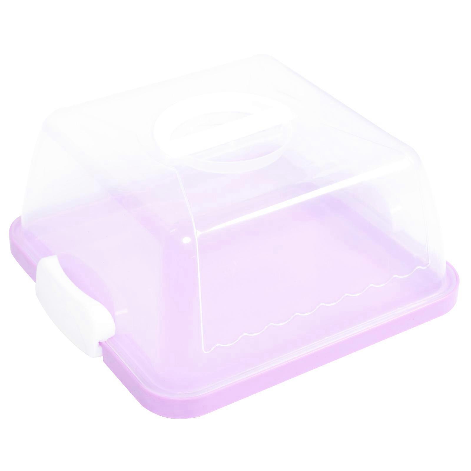 Plastic Cake Storage Box for Packing Use Violet Color Safe Healthy and Reusable 7.8 Inches