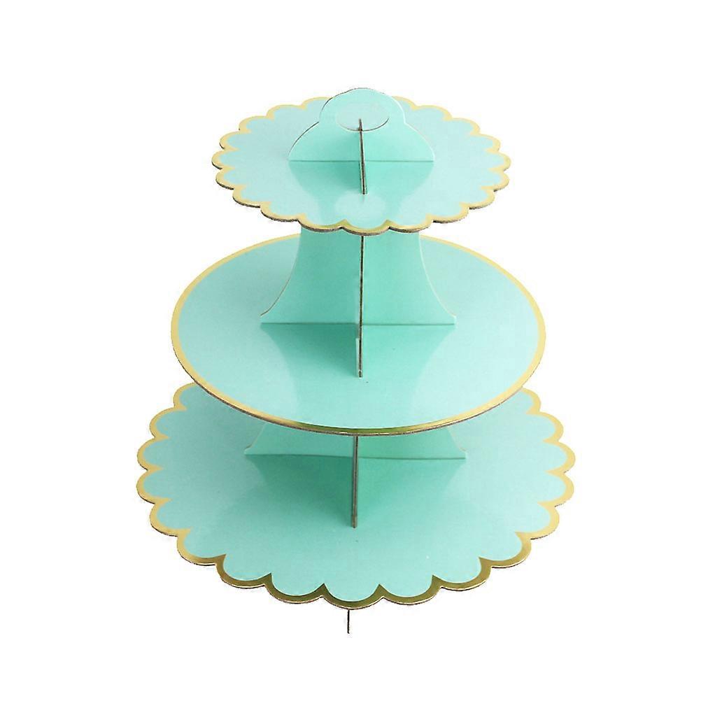 Elegant Cake Stand Three-Tier Design Large Capacity Storage Cakes Portable Easy to Assemble 1Set