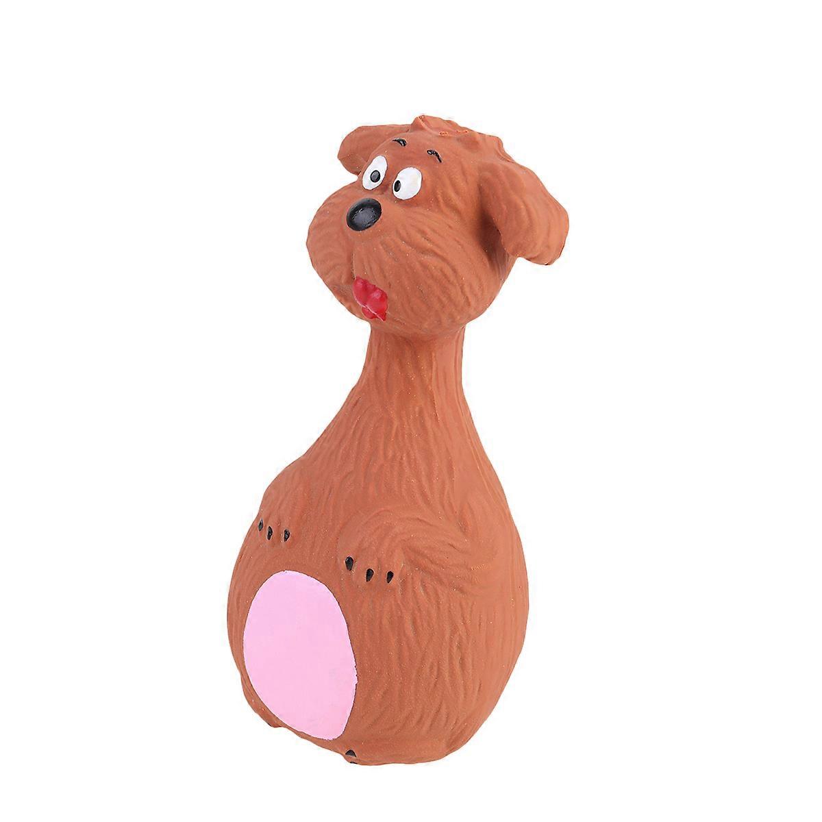 面白い犬のおもちゃラテックスブラウン時間13 * 7 * 6cm噛む1パック