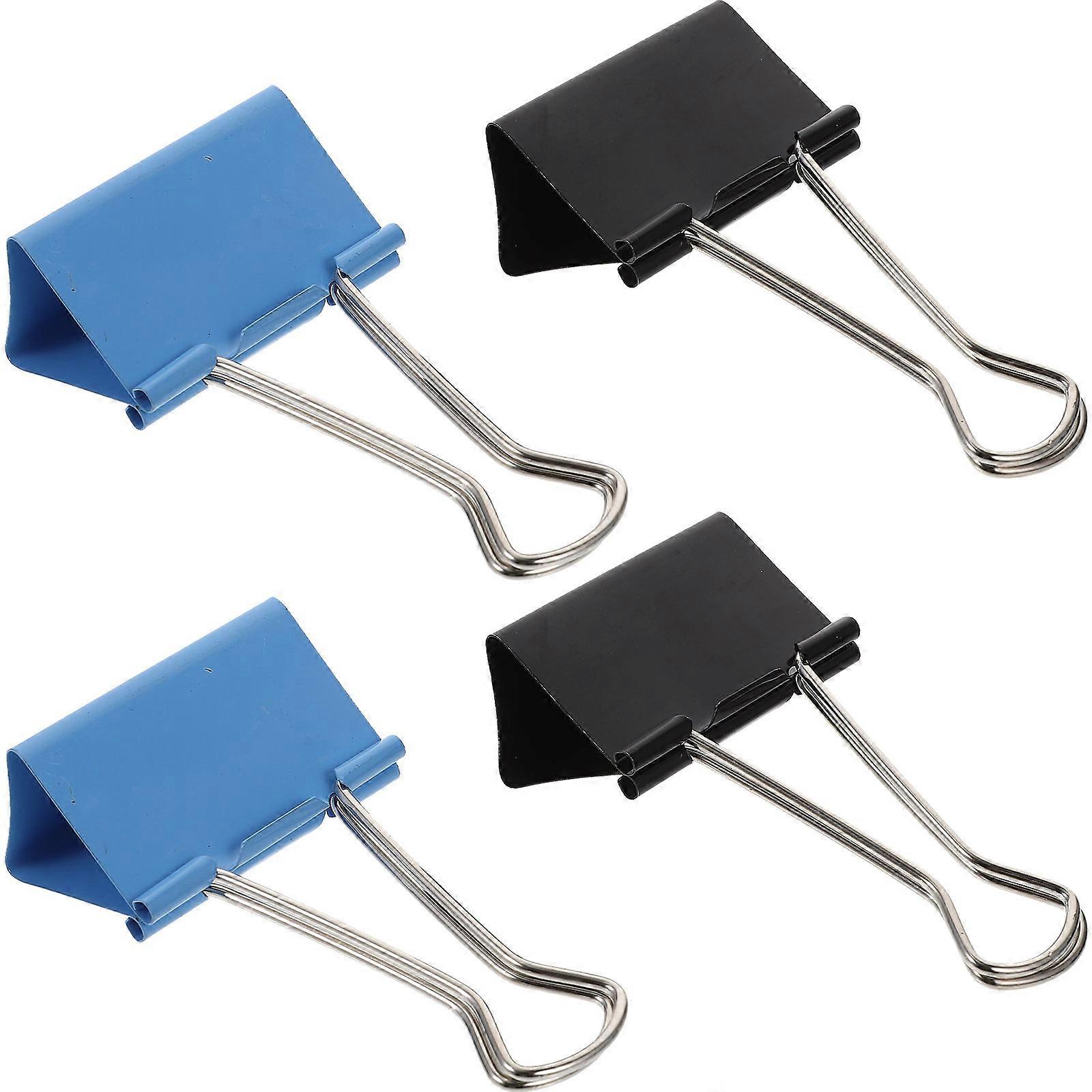 Paper Fixing Clips Metal Binder Clips Office Work Practical Stationery 4Pcs