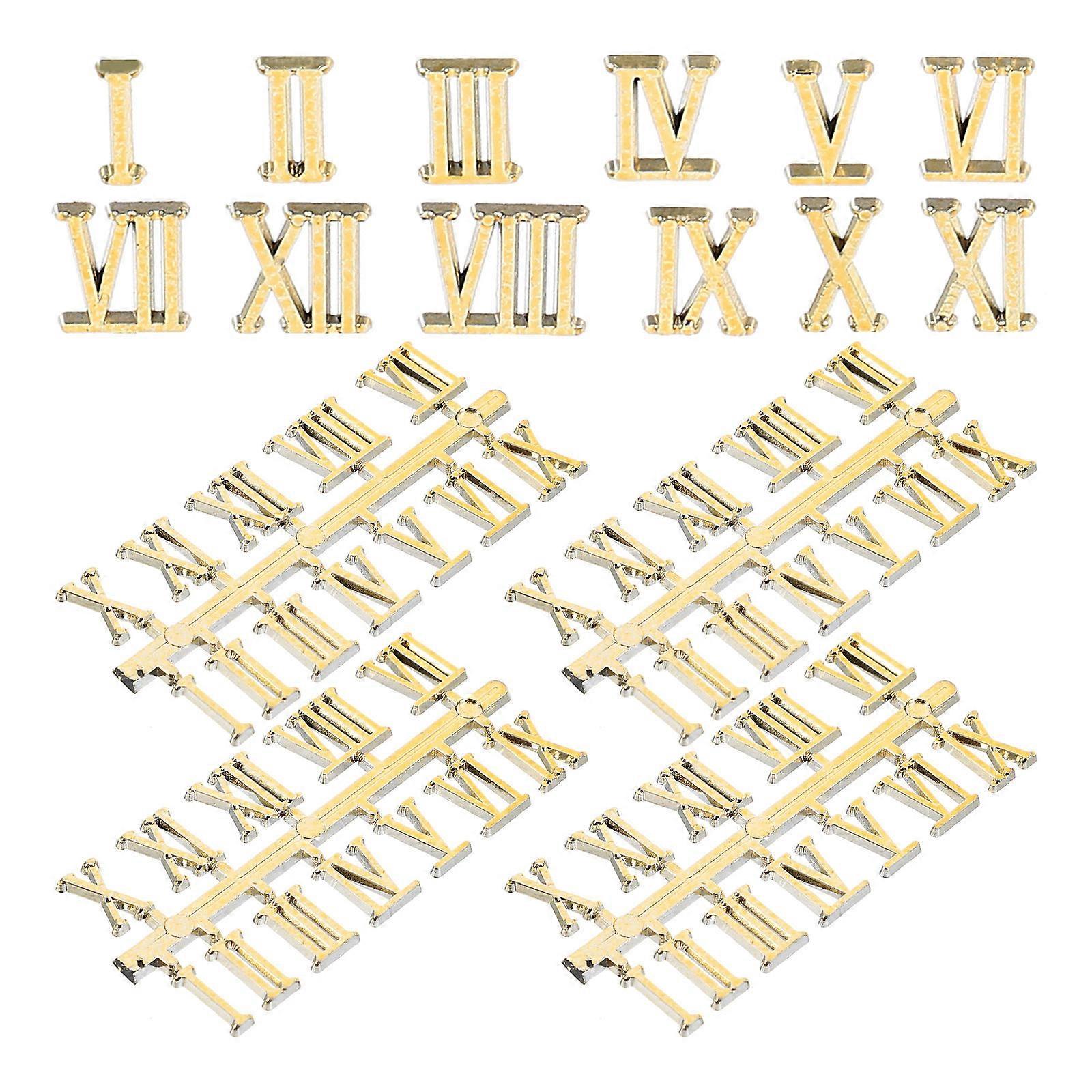 Hanging Clock Dial Accessories Clock Roman Number Replacement for 5Sets