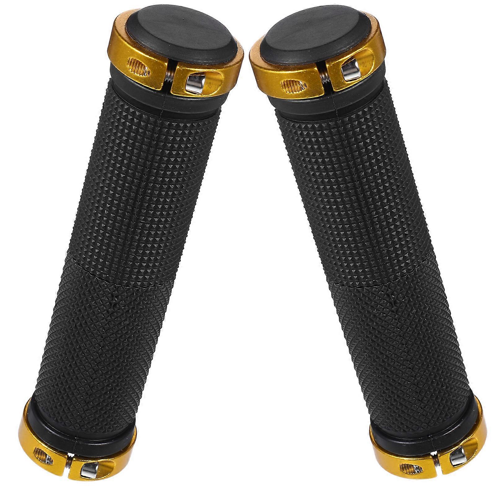 Aluminum Handlebar Grips Rubber Bicycle Handle Covers for Handlebars 1Pair