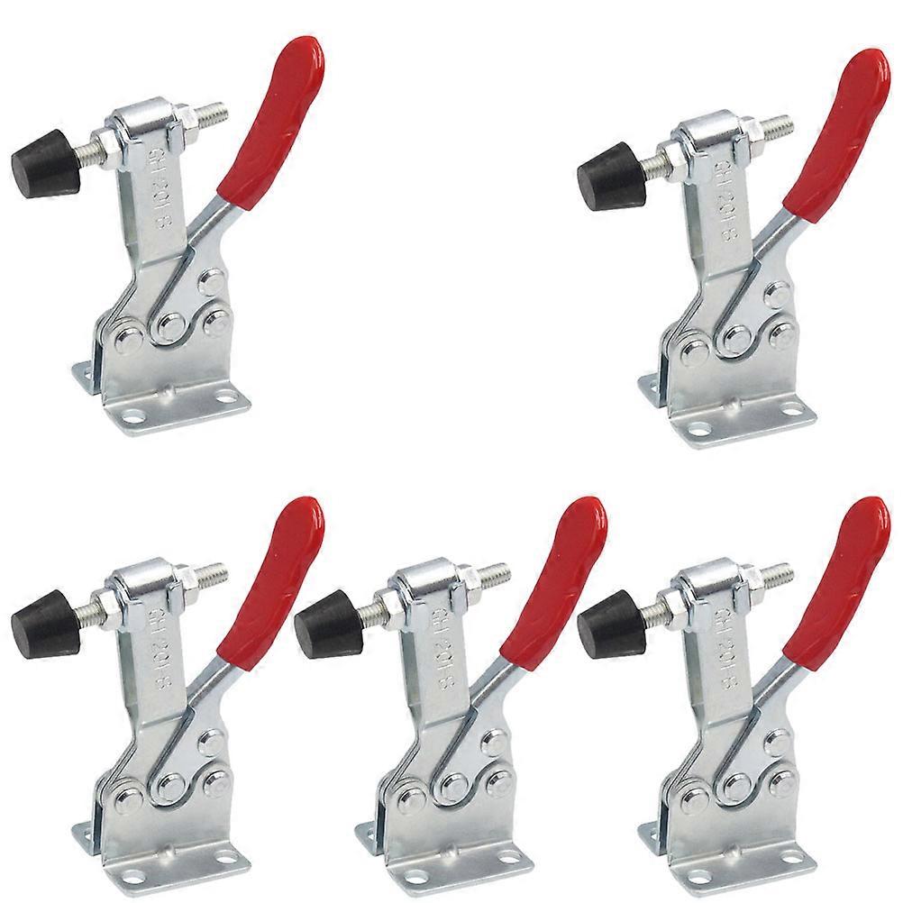 Push Pull Toggle Clamp Fastener Quick Clamp Horizontal Clamp Hand Tool Silver 15*4*20cm Fast Locking 5Pcs