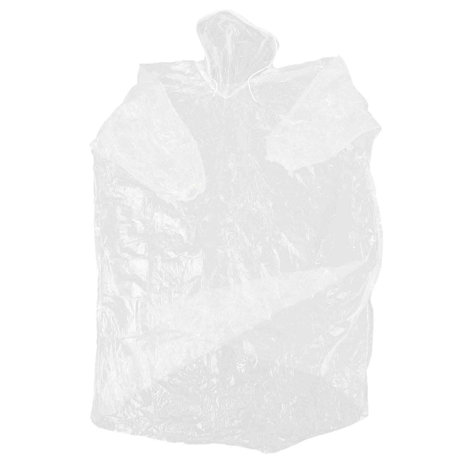 Adult Disposable Rain Ponchos with Hood – Thickened Full Body Waterproof Protection with Drawstring Hood and Elastic Windproof Design for Outdoor