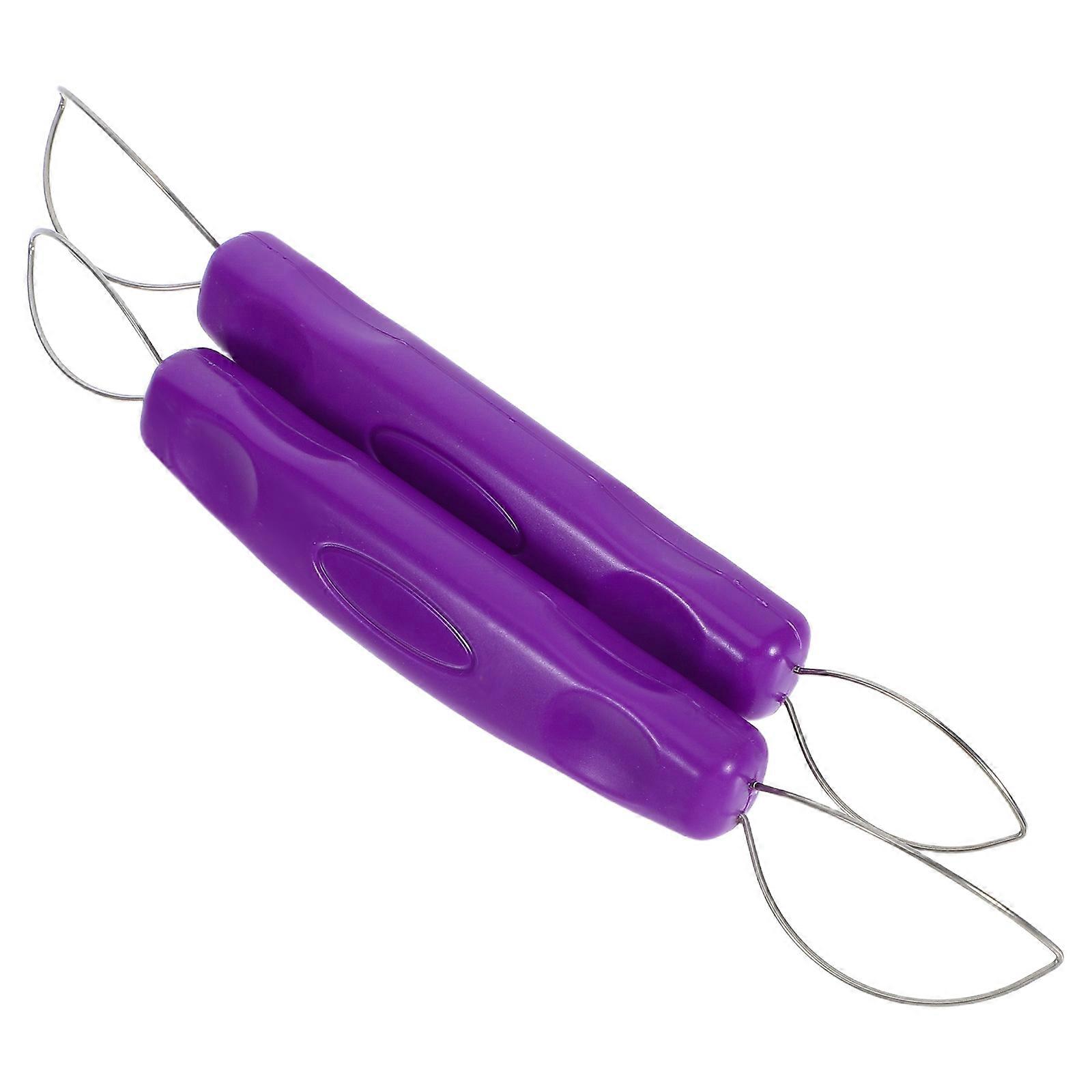 Convenient Grape Skin with Fine Craftsmanship and Edges for Kitchen Use Portable Purple Stainless Steel and ABS 2Pcs