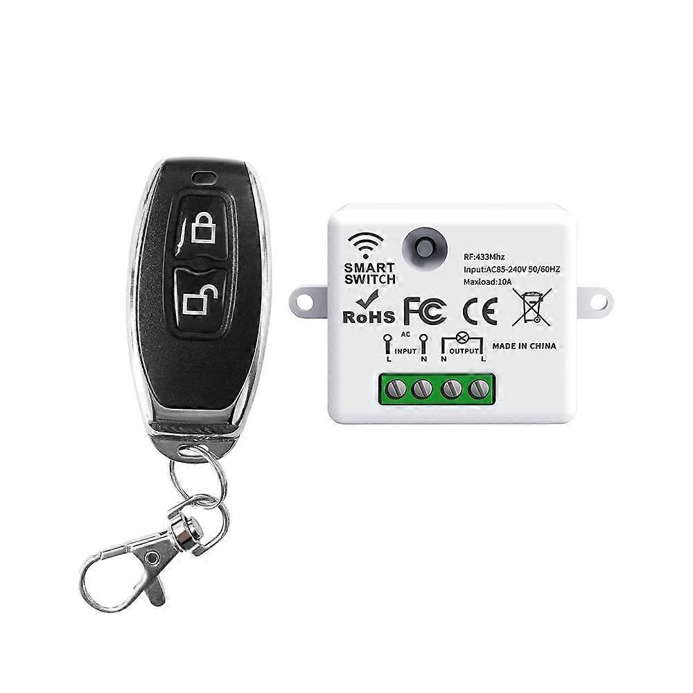 SIXWGH 433MHz RF Wireless Switch Remote Control for Home 110V 220V 10A Mini Controller for Wall Lights