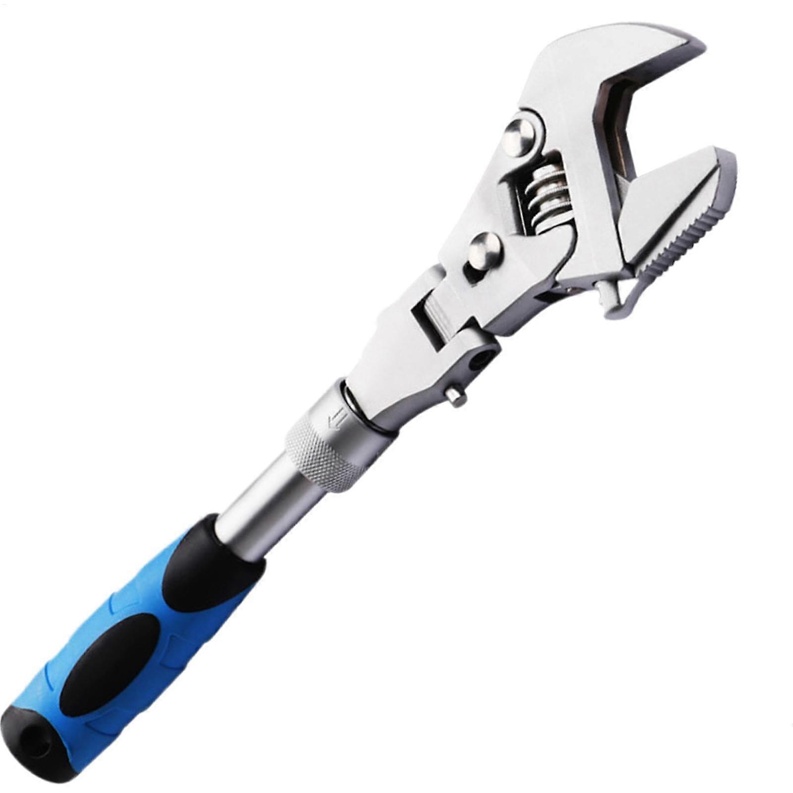 Retractable Ratchet Wrench 25.4-30.5 Cm Extendable Length | 5-In-1 Flexible Screwdriver With 180-Degree Swivel Head