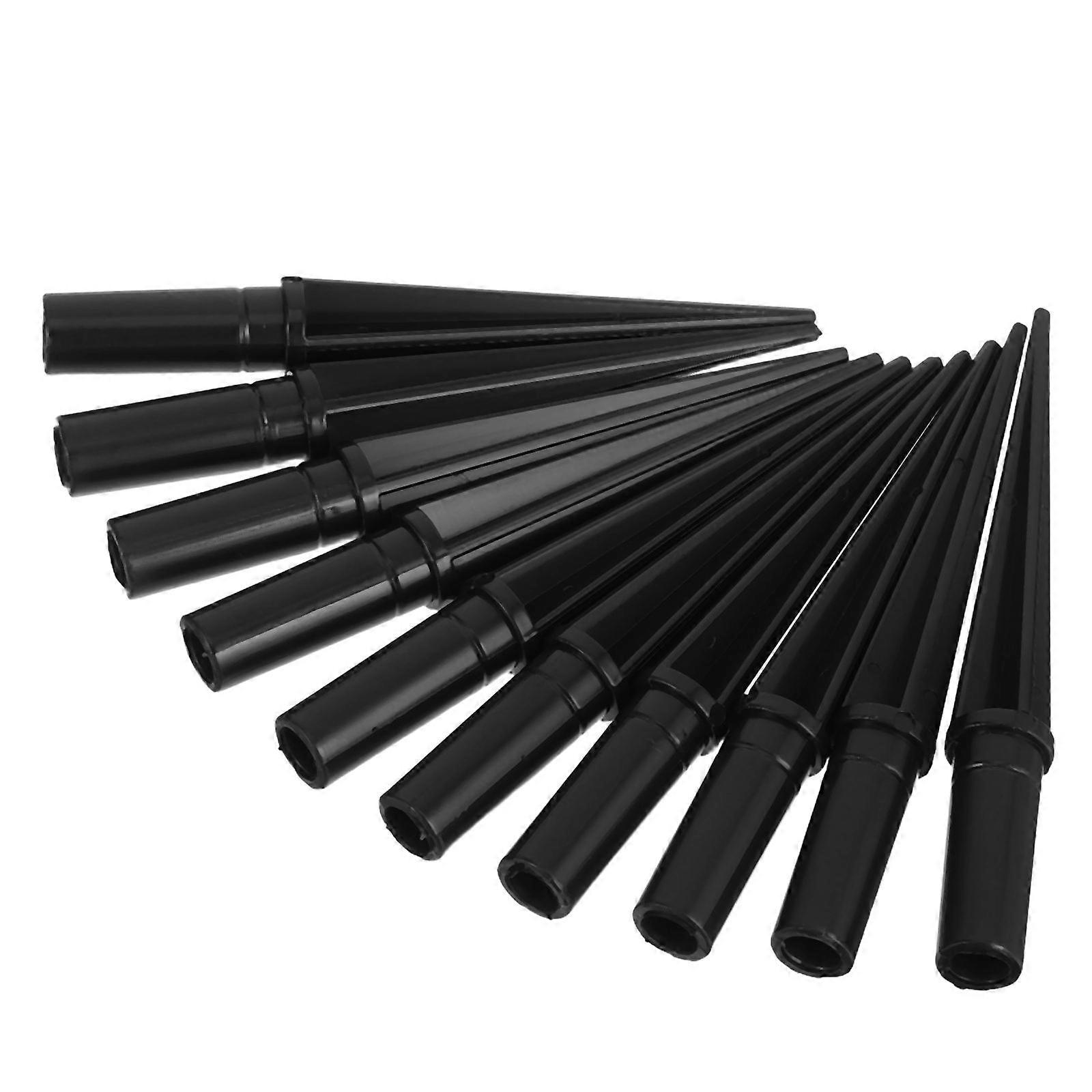 مسامير العشب للأضواء الخارجية 10 قطع من البلاستيك شمسي مصباح حصة التبعي أسود مقاوم للماء سهل التركيب