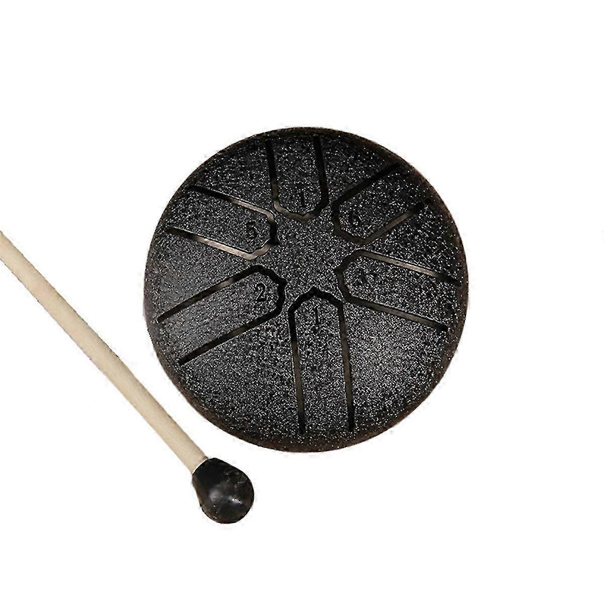 6-Tone Steel Tongue Drum Mini Hand Pan - 3 ιντσών μουσικό όργανο με κνήμες για χαλάρωση &; διαλογισμό