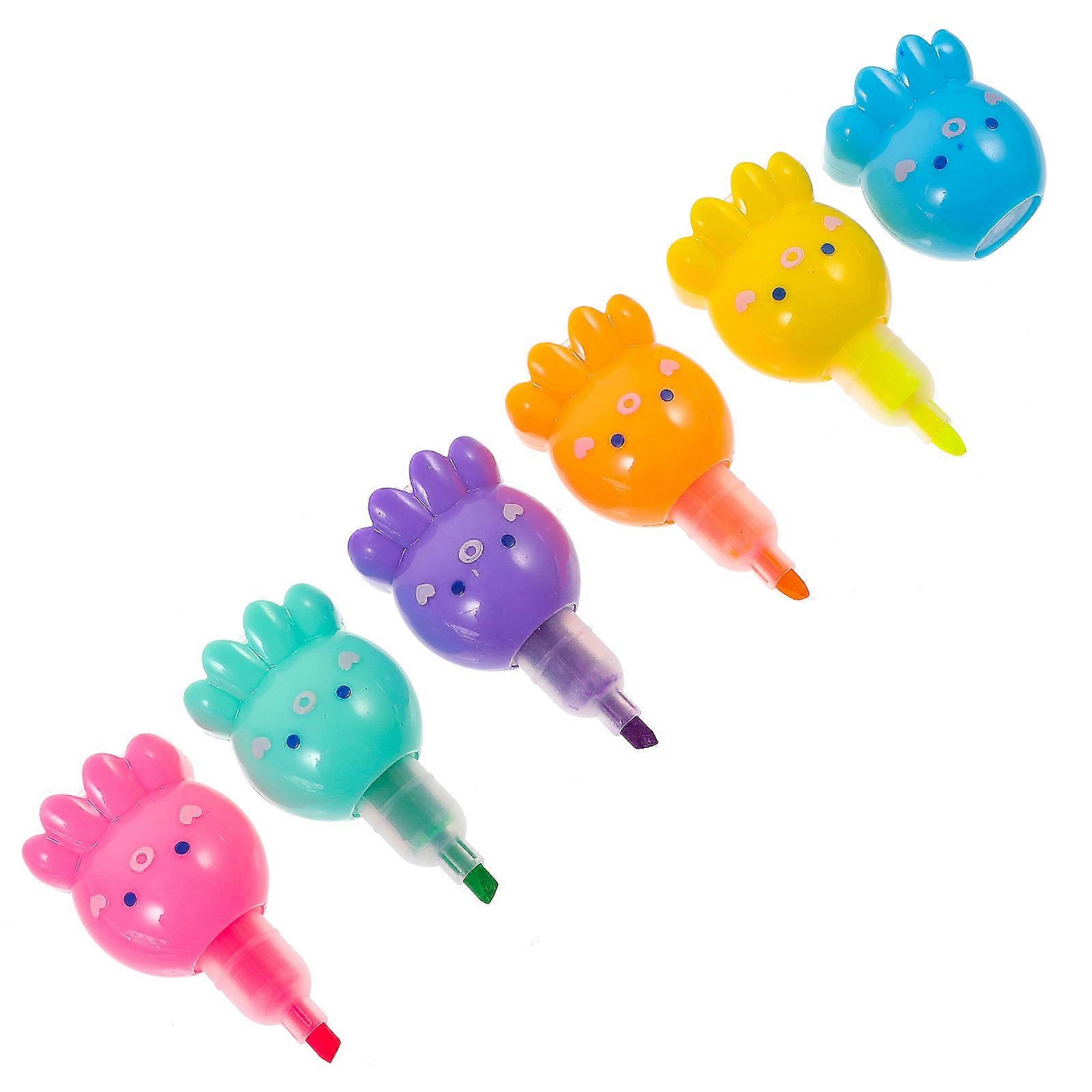 Octopus Shaped Fluorescent Highlighter Set   Colorful Underlining Pens for Study Notes & School Supplies   Leakproof & Portable Design