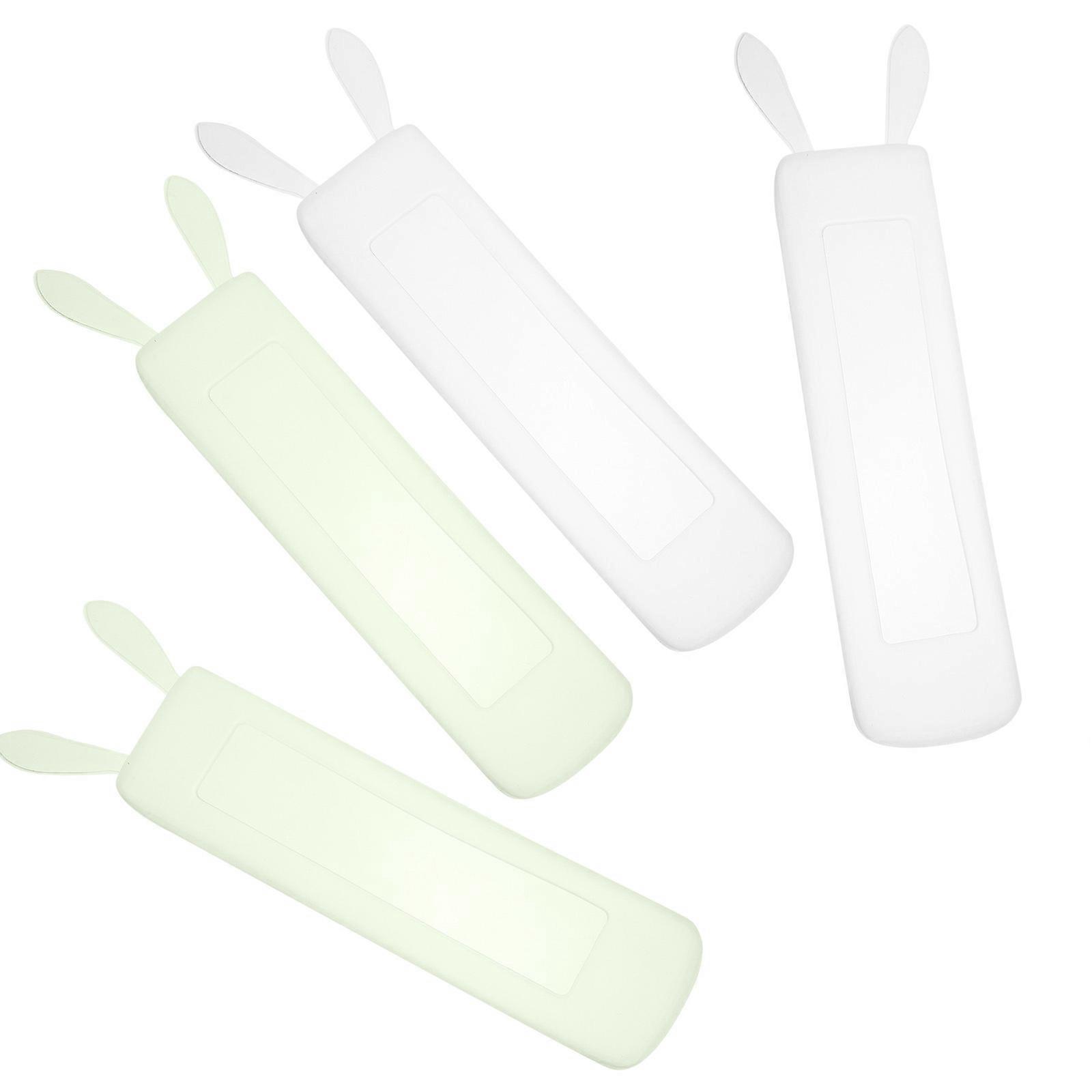 4PCS Luminous Silicone Remote Controller Case for TV AC Remotes   Bright Color Protective Shell with Precise Cutouts to Prevent Loss