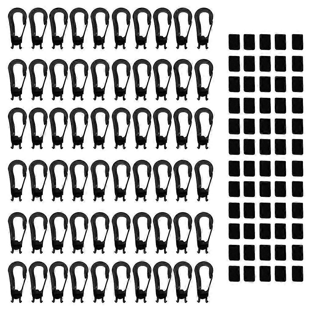 2025 60 Pieces Plastic 5mm Elastic Cord Bungee Shock Cord Karabiner End Hooks