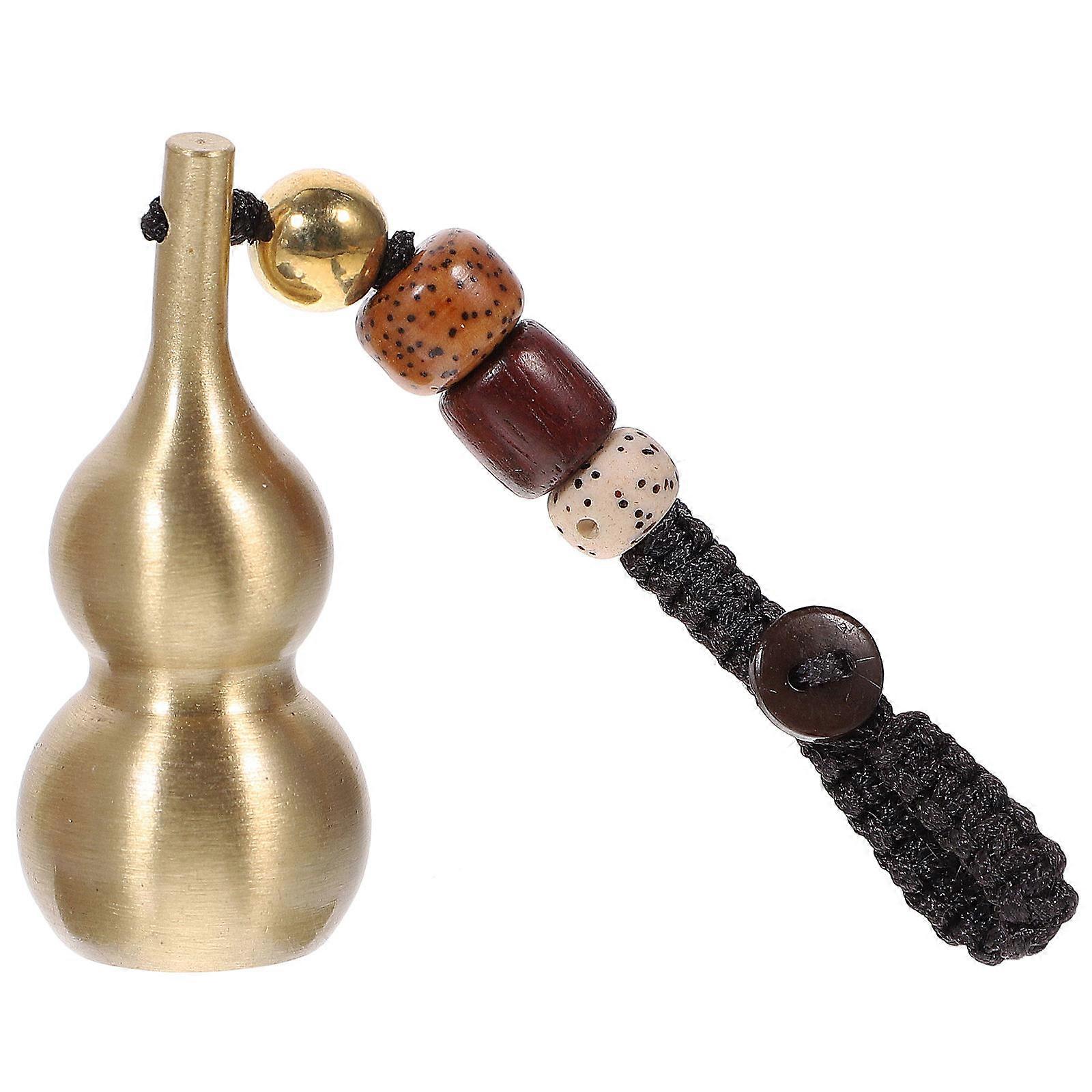 Elegant Gourd Shape Brass Key Pendant For Family Decoration Small Size Golden Suitable For Office 1Pcs