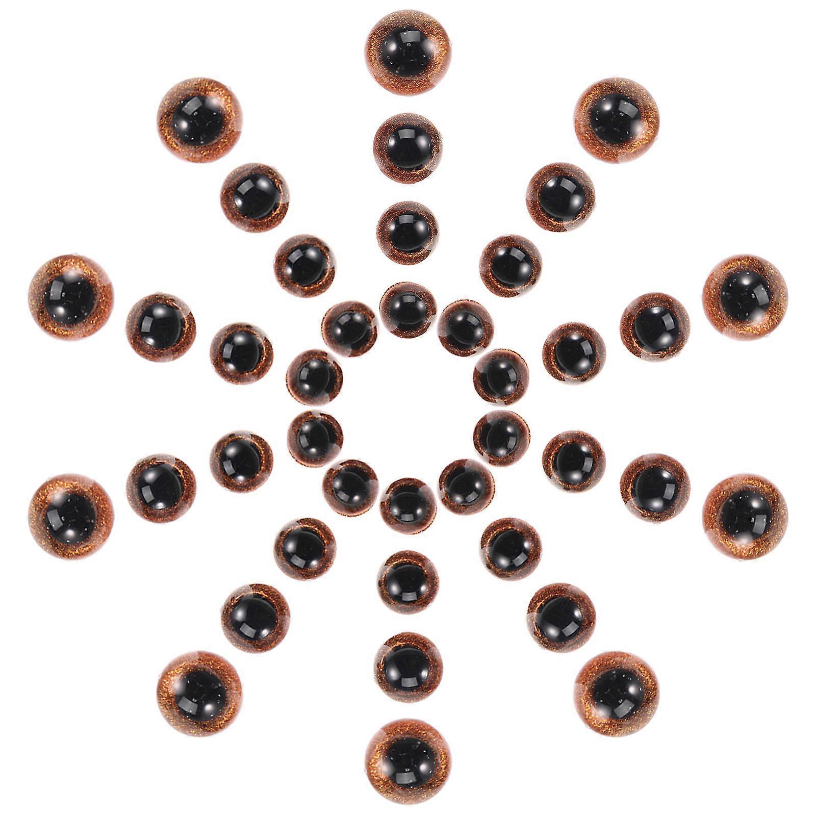 40Pcs Plushie Eyes For Dolls And Stuffed Animals Holiday Parties Practical Decorative Round Coffee DIY Lovers
