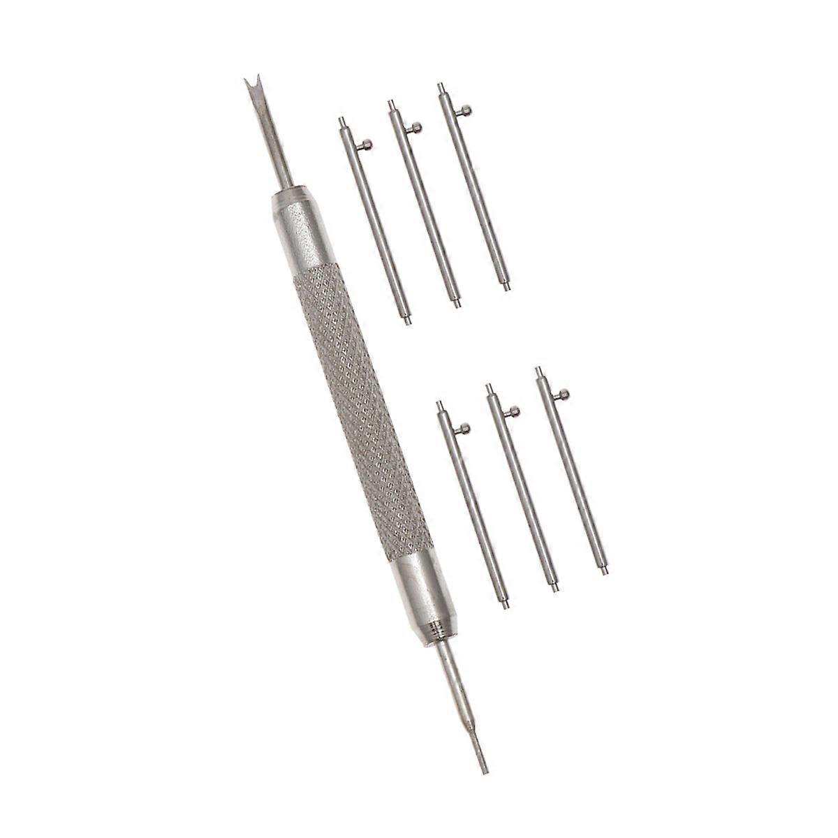 7Pcs Heavy Duty Watch Repair Tool Kit For Watchmaker And Repair Professionals With Silver Color For Watch Maintenance And Adjustment
