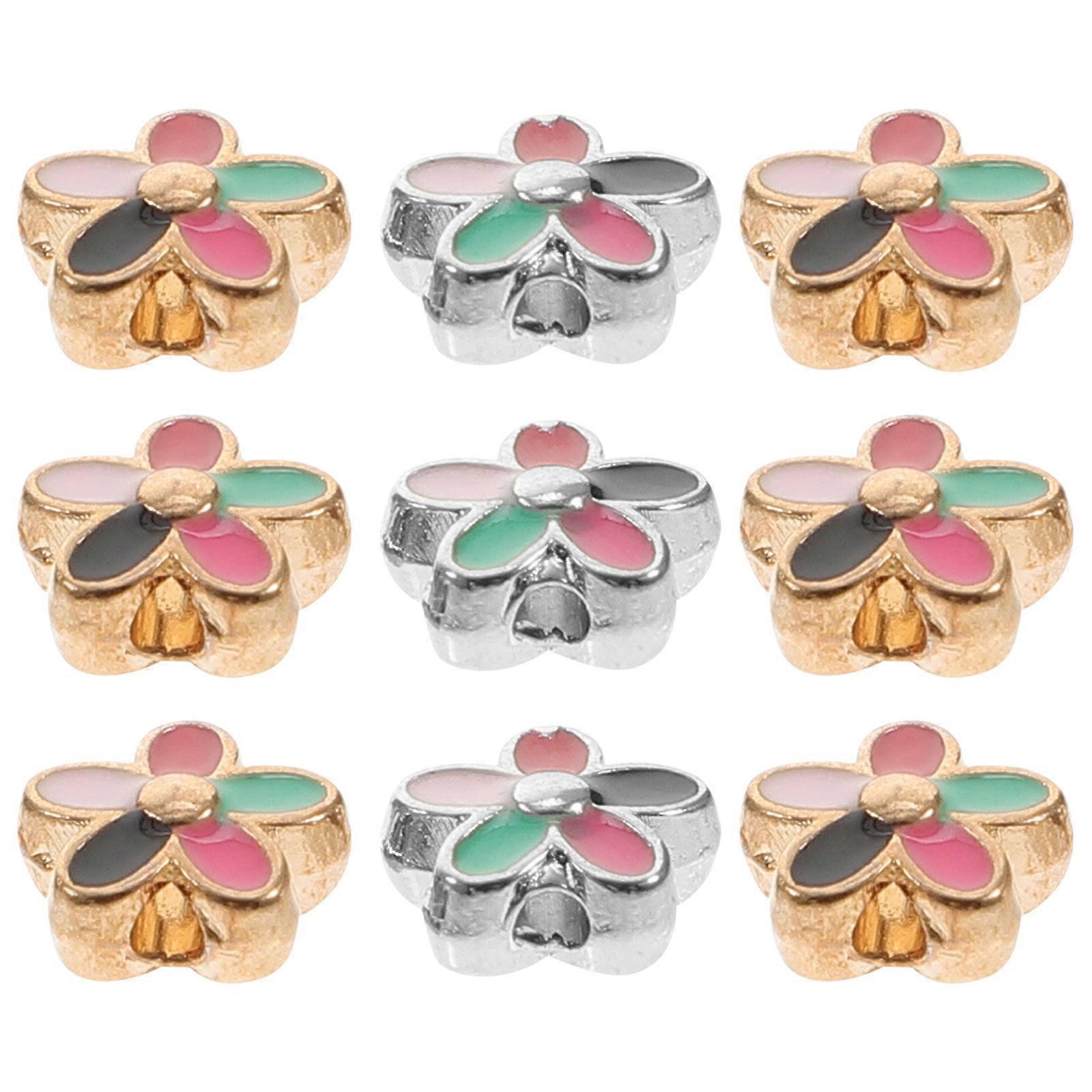 Flower Shaped Beads Ideal For Necklace Making Suitable For Kids Craft Enthusiasts 20Pcs