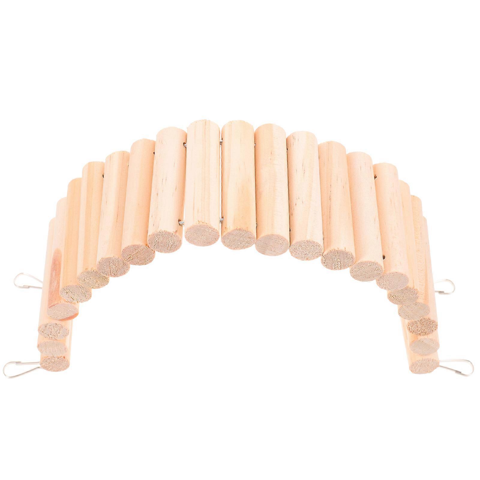 Wood Ladder Toy for Hamsters and Guinea Pigs Excellent Workmanship Safe and Stable Beige Color