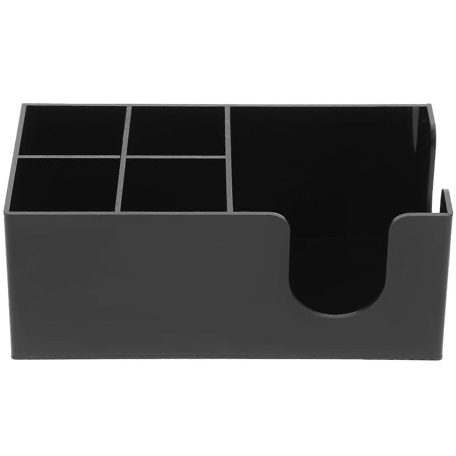 Acrylic Coffee Station Organizer for Home Black Sturdy and Practical with Wide Application 7.5 x 4.5 x 3.5 Inches