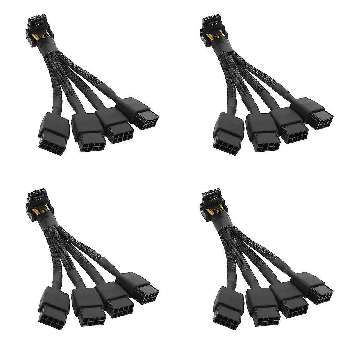 4X for GPU RTX4090 RTX4080 4X8 Pin PCI-E to 16 Pin Graphics Card Power Cable 12VHPWR Connector 90 De