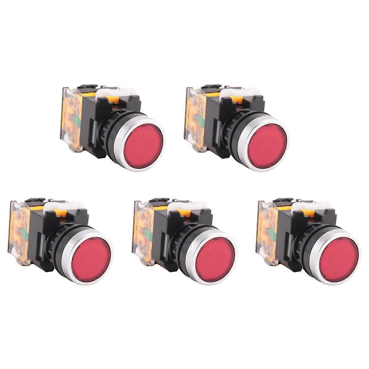 5X LA38-11/203 Push Button Momentary Heavy Duty Switch Red