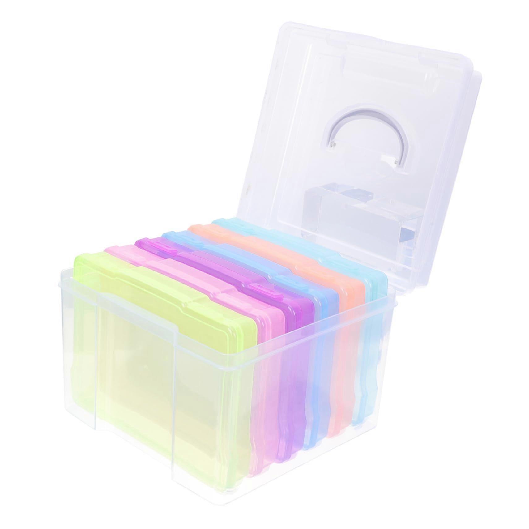 Storage Box Organiser Set for Office Supplies, Small Parts, Index Cards, Greeting Cards, and Photos – Plastic Container