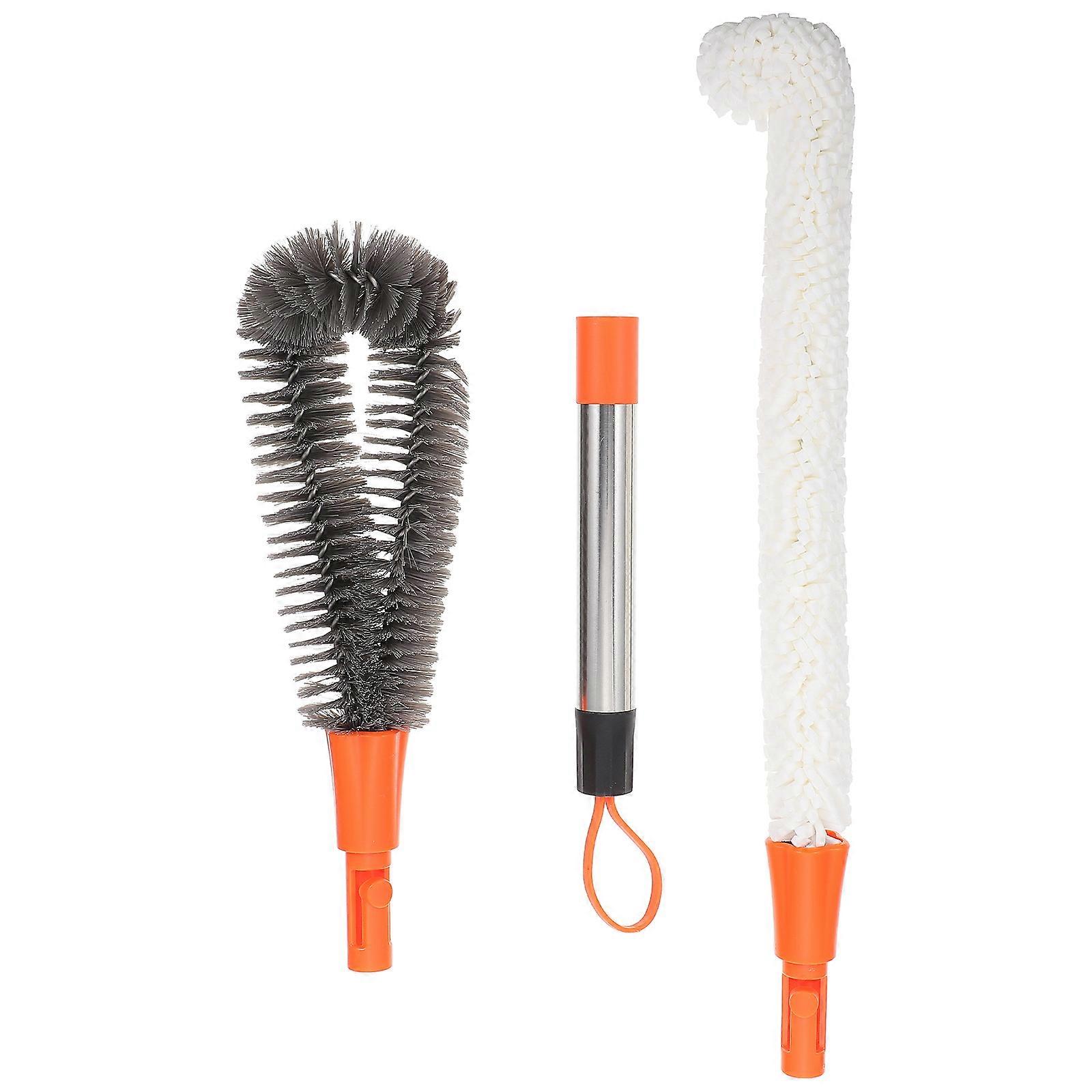 Orange Long Handle Cup Cleaning Brush for Home Use with Durable PP TPR Material 7.87 Inches