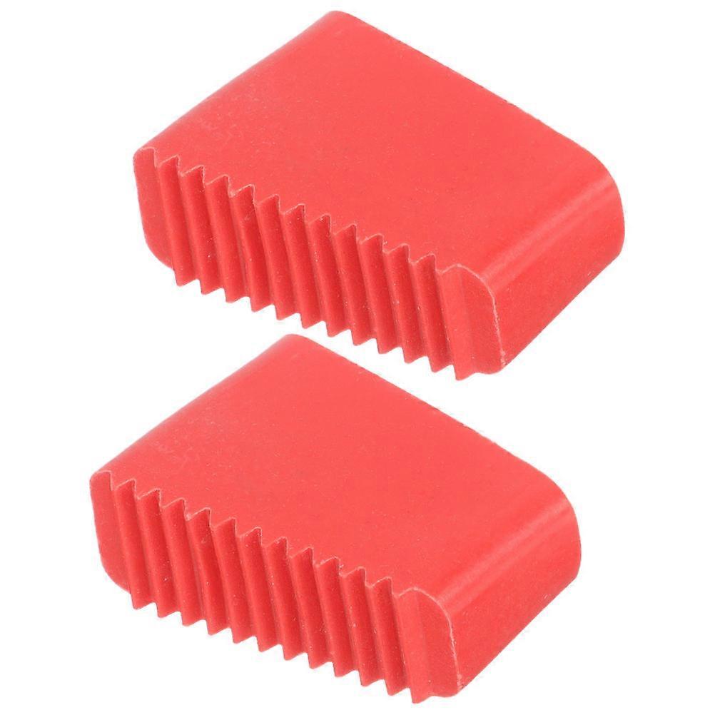 Rubber Feet Cover For Ladder 2Pcs Replacement Caps For Stability Enhancement And Safety Improvement In Red Made From Durable Material