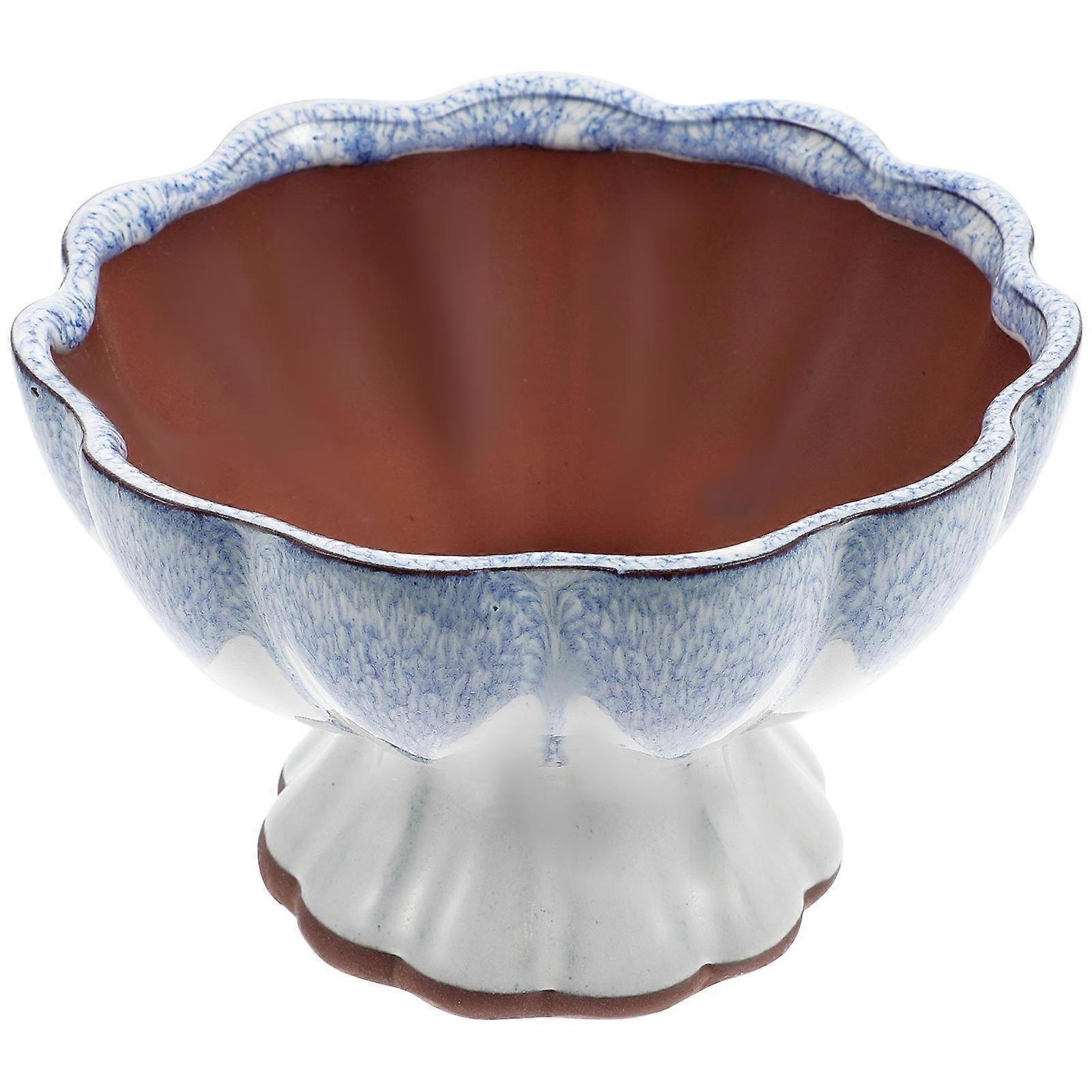 Purple Sand Planter Pot for Storage Use with Retro Lotus Mouth