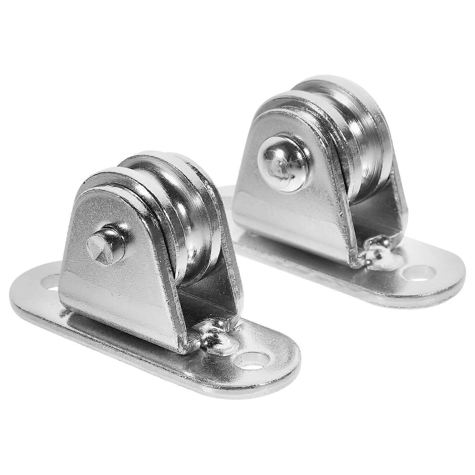 2pcs Single Pulley Blocks with Removable Pulley Heavy Duty Bearing Wheel for Greenhouse DIY Projects