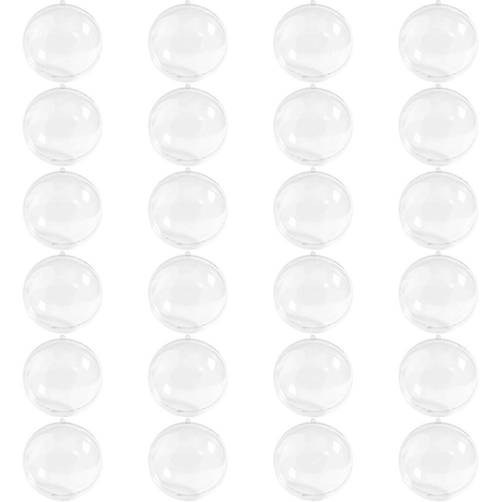 Clear Ball Pendant Decor 24Pcs Decorative Xmas Tree Decorations 8cm Festive Plastic Fillable Ornaments